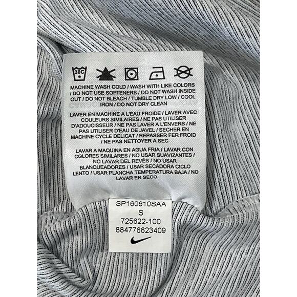 Nike Golf Dri Fit -Club Top Sleeveless 1/4 Zip Polo Black/Gray Striped Sz Small - Picture 10 of 10